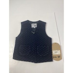 NWT MONKEY WEAR Neiman Marcus Vest Toddler 2T Navy Blue New
